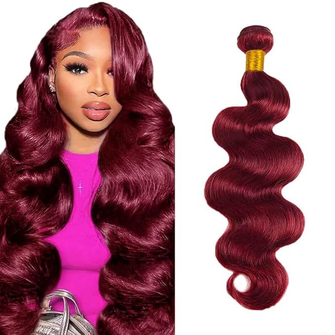 26 inch Burgundy Bundles 99j Body Wave Human Hair Bundles Red Human Hair Bundle Burgundy Body Wave Bundle