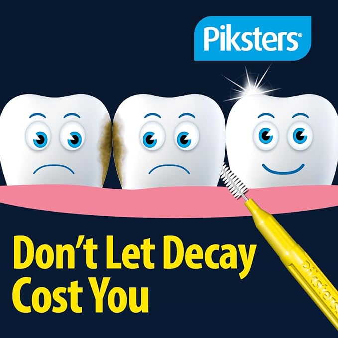 Piksters Interdental Brushes, 35 pk, Size 2, Interdental Tooth Brush for Small & Medium Gaps, Gum Soft Bristles for Plaque Removal, Safe for Braces