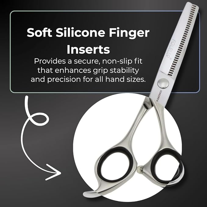 Hair Cutting Scissors for Women and Men – 6.0 440C Japan Stainless Steel Shears with Sword Blade and Tension Adjustment Screw – Salon and Home Use