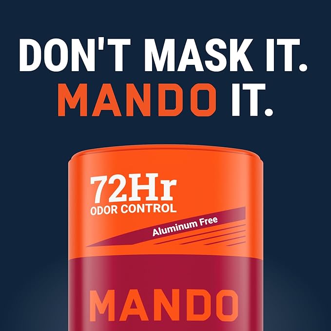 Mando Whole Body Deodorant For Men - Smooth Solid Stick - 72 Hour Odor Control - Aluminum Free, Baking Soda Free, Skin Safe - 2.6 Ounce (Pack of 2) - Cabin Retreat Limited Edition Scent