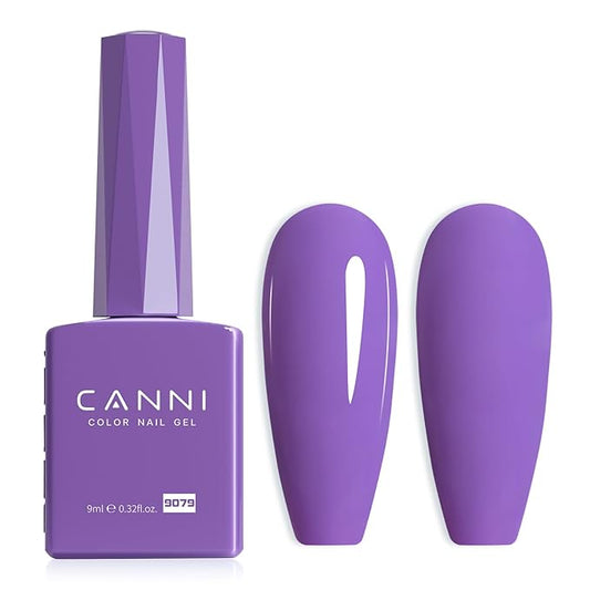 CANNI Purple Gel Nail Polish, 1Pcs Dark Purple Color High Gloss Gel Nail Manicure Salon DIY