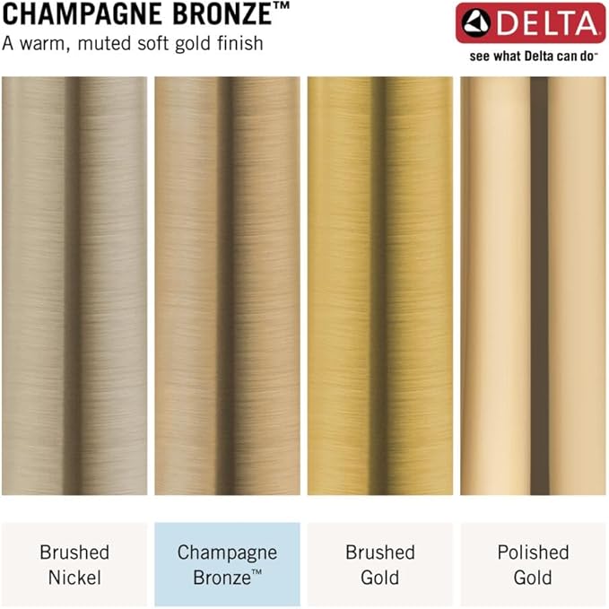 Delta VersaCurl Detangling Handheld Shower Head Tool for Curly Hair with 3 Curl Defining Brush Inserts Included, Detangler Brush Hand Shower with Hose, Champagne Bronze 74B430CZ