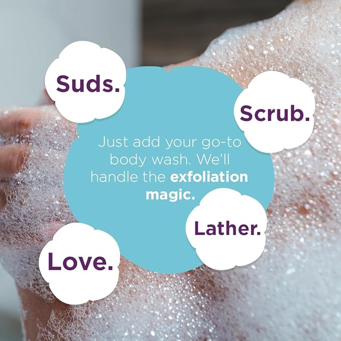 Love Being Scrubbed Exfoliating Flexi Cloths, Stretchy Exfoliating Washcloths for Bath & Shower, Back Scrubber for Smooth Skin, Body Scrubber for Men & Women (2 Count, Assorted Colors)