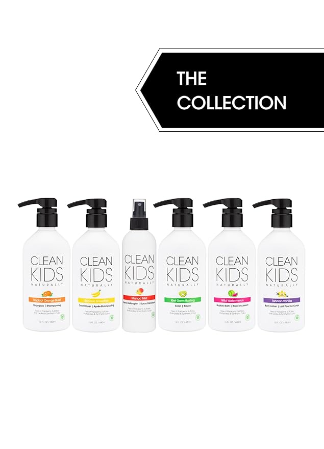 Clean Kids Naturally Mango Mist Spray Detangler, EWG Verified (2 Bottles)