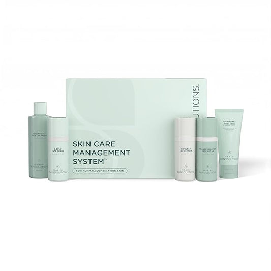 Marini SkinSolutions Skin Care Management System, Normal to Combination Skin with Antioxidant Daily Face Protectant SPF 33 - Cruelty Free - Made in the USA