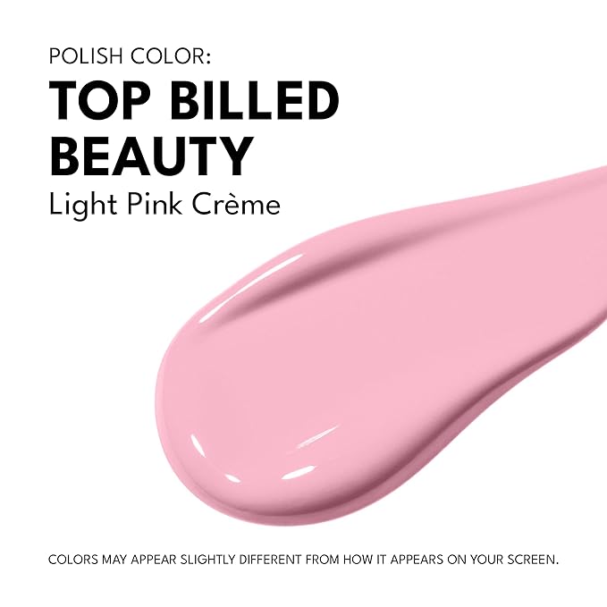 RC Red Carpet Manicure Fortify & Protect LED Gel Nail Color - Long-Lasting, Vibrant, Professional Quality, High Shine, Chip-Resistant - Infused with Vitamin A & Biotin (Top Billed Beauty, 0.3 Fl Oz)