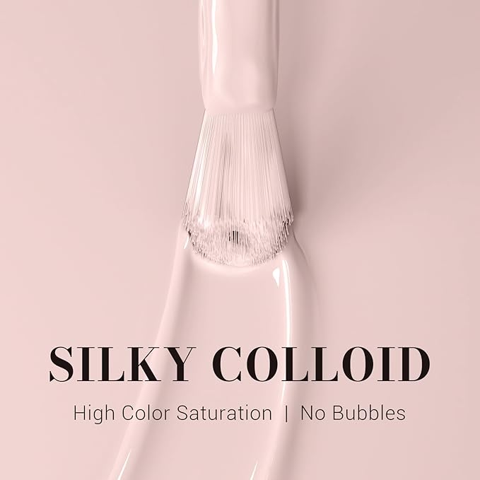 MelodySusie 0.5fl oz Nude Pink Gel Nail Polish, Nails Soak Off UV LED Light Rose Pink Nude Gel Polish Gift for Women Nail Art Manicure Salon DIY Nail Design Decoration at Home-093-A2407