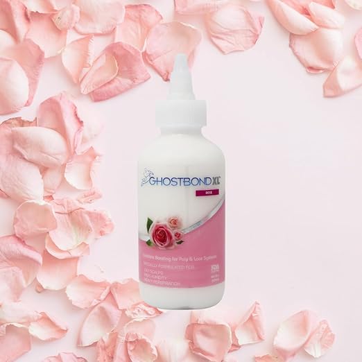 GHOSTBOND XL Hair Replacement Adhesive - 5oz - Invisible Bonding Wig Glue: Extra Moisture Control - Water & Oil-Resistant, Light Hold for Poly and Lace Hairpiece, Wig, Toupee Systems, (Rose)