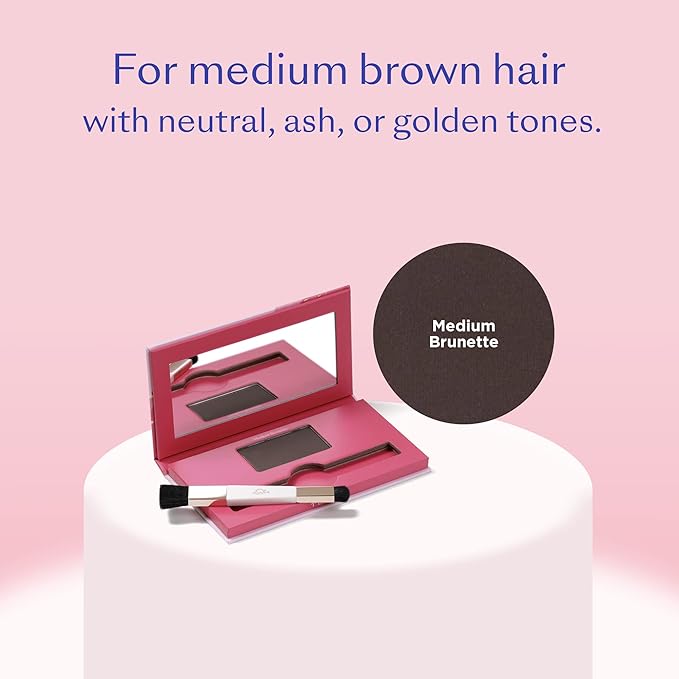 eSalon Thinning Hair Bundle, Root Touch Up + Brow Powder (Medium Brunette), 2% Minoxidil Hair Regrowth Treatment, Densifying Scalp Serum with Procapil + Redensyl