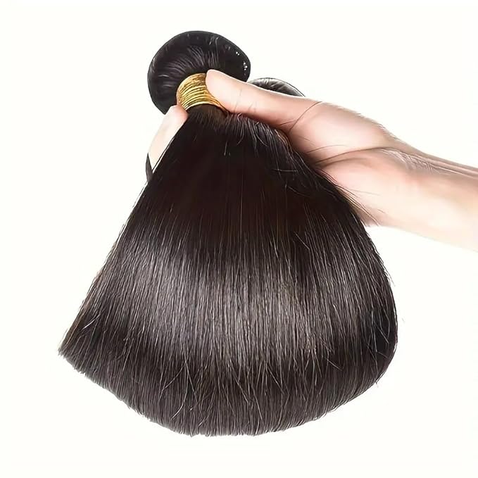 Unprocessed Brazilian Virgin Hair Straight Human Hair One Bundle 16 inch 12A Grade Human Hair Bundles 180 Density Straight Bundles Human Hair Natural Color