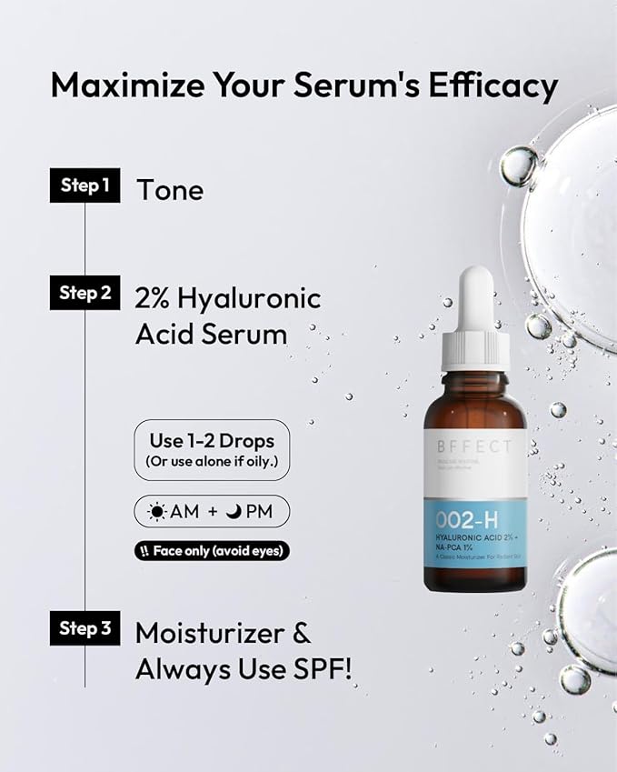Hyaluronic Acid Serum - Dermatologist Developed for Weightless Hydration - Hyaluronic Acid 2% & Na-PCA 1% Serum For All Skin Types - 1 Fl Oz
