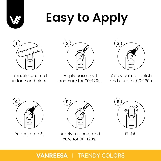 VANREESA 60 Pcs Gel Nail Polish Set 55 Colors Spring Summer Fall Winter Gel Polish with Base Coat Glossy & Matte & Silver & Golden Top Coat Nail Kit Gifts for Women Girls Nail Art Salon at Home