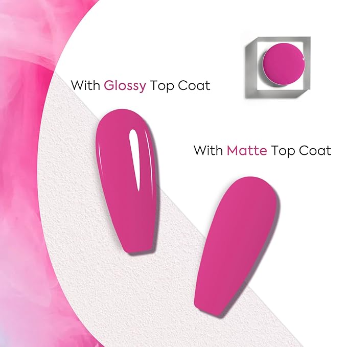 VENALISA Pink Gel Nail Polish 1 Pcs Hot Pink Color Gel Polish Soak Off UV Gel DIY at Home Manicure Salon Nail Art For Girls Women