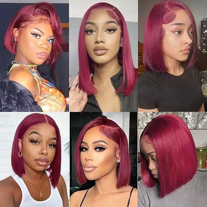 Burgundy Bundles Human Hair 99J Straight Bundles Red Human Hair Bundle 14 16 18 inch Burgundy Straight Bundle