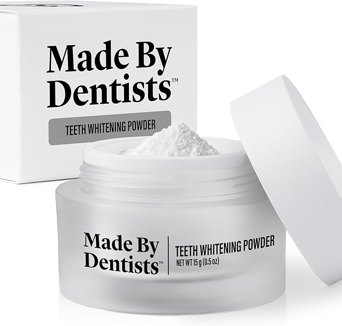 Made by Dentists Professional Teeth Whitening Powder - Remineralizing Hydroxyapatite Tooth Powder Formula with Pap, and Diamond Pwdr - Non-Abrasive Stain Remover for Instant Results
