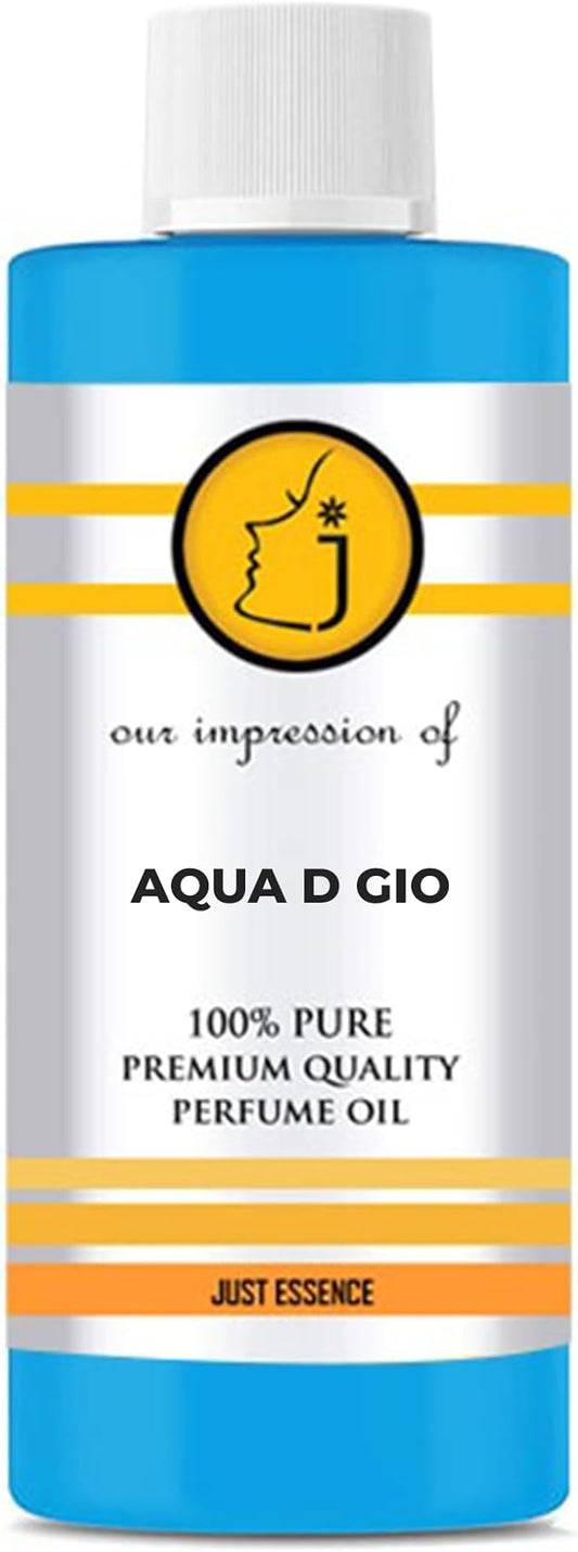 Aqua D Gio Fregrance Perfume Oil from France | Premium Quality Concentrated Fragrance | Pure Perfume & Cologne Oil for Personal Body Use | 2 Fl Oz