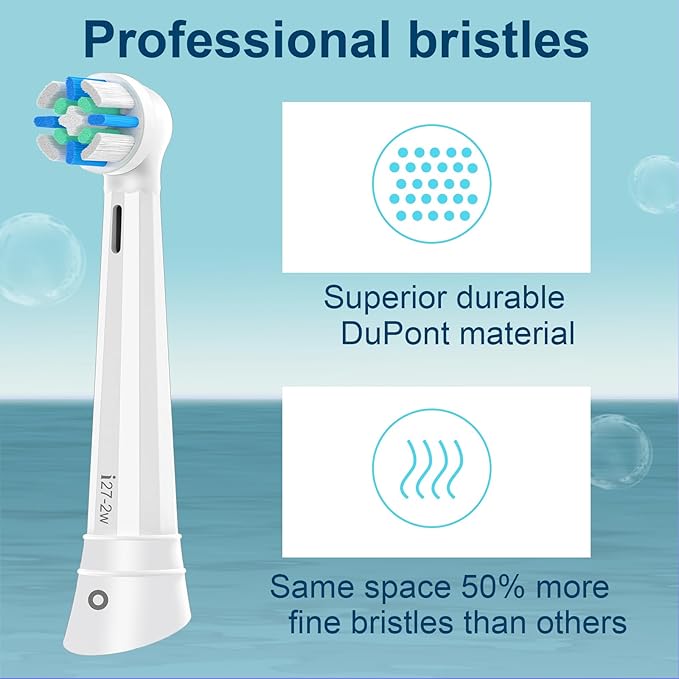 Replacement Heads Compatible with Oral B iO 3 4 5 6 7 8 9 10 Series Electric Toothbrush,Toothbrush Heads Compatible with Oral B iO Replacement Heads, Medium Bristles for Effective Cleaning,White