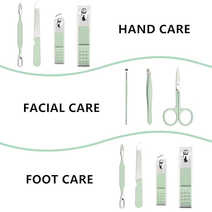 Manicure Set Nail Clipper Set Men Women Nail Clippers Toenail Fingernail Cutters Personal Care Tools Manicure Pedicure with Travel Case Grooming Kit Stocking Stuffers Christmas Gifts for Men Women