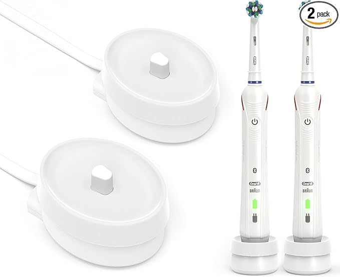 Silicone Clean Cover for Oral-B Toothbrush Charger Base - Quickly Rinse Away Gunk - Colorful Identifiers for Families