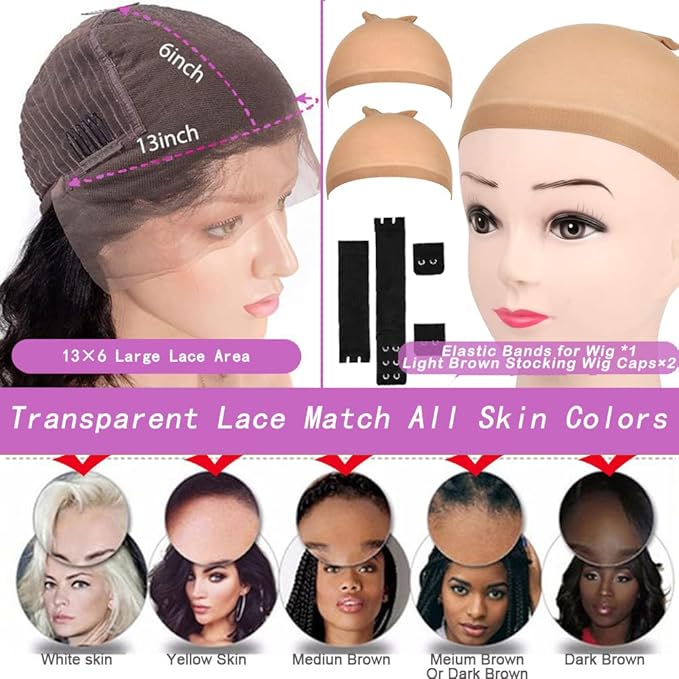 13x6 Lace Front Wigs Human Hair Pre Plucked with Baby Hair 180% Density Straight HD Transparent Lace Frontal Glueless Wigs for Black Women Human Hair Bleached Knots No Shedding Full And Thick 18 Inch