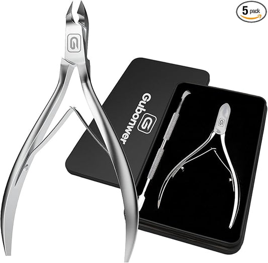 Cuticle Trimmer 3/4 Jaw Extremely Sharp Cuticle Nippers Scissors Stainless Steel Clippers Cutter Remover Pedicure Manicure Nail Tool, cuticle pusher, nail cuticle trimmer professional cuticle cutter