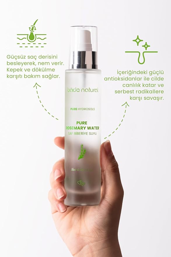 Bade Natural Biberiye Suyu Güçlendirici Saç Toniği%100 Doğal ve Saf 100 ml