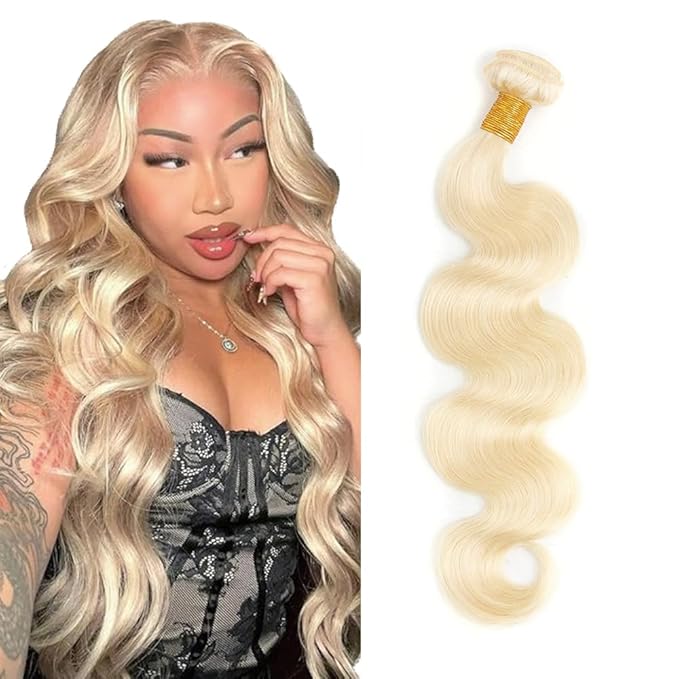 613 Bundles Blonde Body Wave Bundles Human Hair Brazilian Unprocessed Virgin Hair 30 Inch One Blonde Bundle Human Hair Extensions 50g