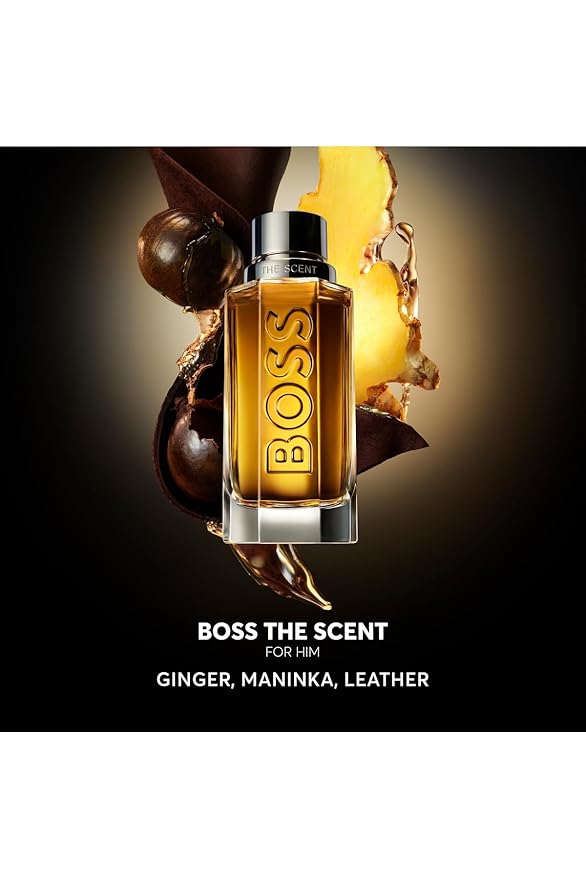 Hugo Boss The Scent Eau de Toilette – Ambery Men's Cologne – With Notes of Ginger, Manika Fruit & Leather Accords – Long Lasting Fragrance