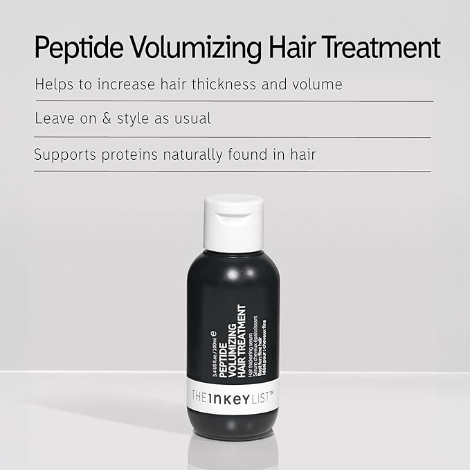 The INKEY List Peptide Volumizing Hair Treatment, 3.38 fl oz - Lightweight ,Serum Helps the Appearance of Thickness and Volume for All Hair Types
