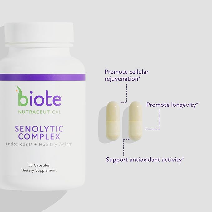 Biote Nutraceuticals - SENOLYTIC Complex - Antioxidants + Healthy Aging (30 Capsules)