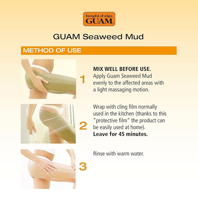 Guam Anti-Cellulite Seaweed Body Wrap – Original Formula for Thighs & Legs – Skin Firming & Tightening Treatment (500g)