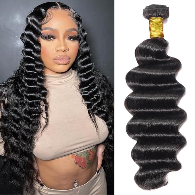 12A Grade Brazilian Virgin Natural Color Hair Loose Wave One Bundles 20 Inch Brazilian Remy Loose Deep Wave Human Hair Weave Bundles 100% Real Unprocessed Virgin Remy Human Hair Bundles