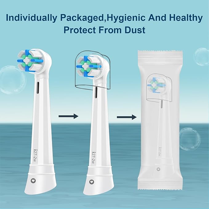 Replacement Heads Compatible with Oral B iO 3 4 5 6 7 8 9 10 Series Electric Toothbrush,Toothbrush Heads Compatible with Oral B iO Replacement Heads, Medium Bristles for Effective Cleaning,White