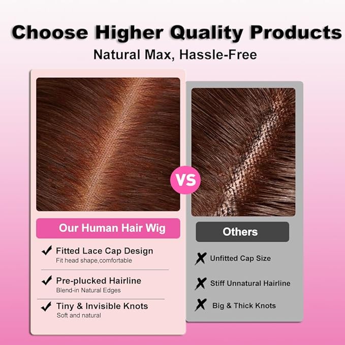 30 Inch Chocolate Brown Human Hair Wig 13x6 Straight Lace Front Wigs Human Hair with Baby Hair Brown Wig Human Hair Pre Plucked 4# Colored Frontal Wigs For Black Women
