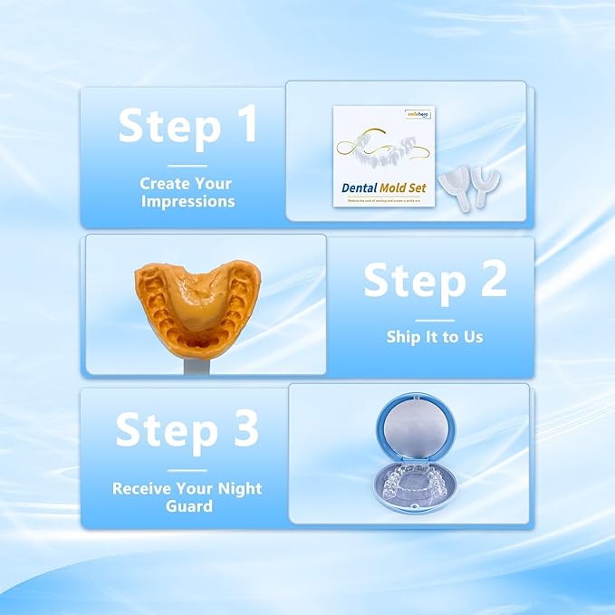 Custom Night Guard for Teeth Grinding – Personalized Fit Mouth Guard for Sleeping, Bruxism Relief & Jaw Protection – Affordable Night Guard for Heavy & Light Grinders