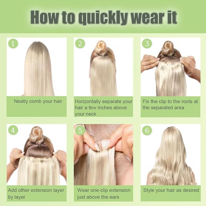 22 Inch P27/613 Blonde Clip in Hair Extensions - Real Remy Human Hair, 120g 7pcs, Highlight Blonde Human Hair Extensions Clip ins for Women