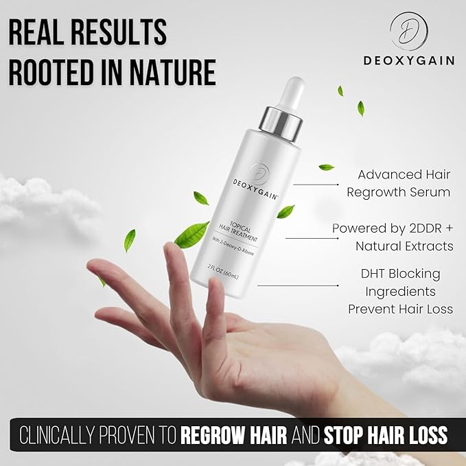 Hair Serum – Advanced Hair Growth Formula with 2DDR to Stimulate Follicles, Block DHT & Support Hair Regrowth – 2oz Bottle