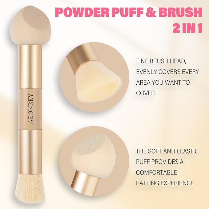 Root Touch Up Sets,Hairline Powder for Women Cover Up- Hairline Concealer for Thin and Thinning Hair, Water & Sweat Resistant,Contain Azonbey Makeup Brush (Dark Blonde, Med-Makeup Brush)