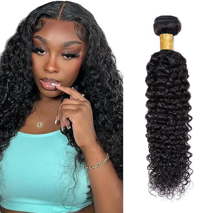 Kinky Curly Bundles Human Hair #1B Curly Bundles 22 inch Human Hair Bundle Natural Black Color 100g