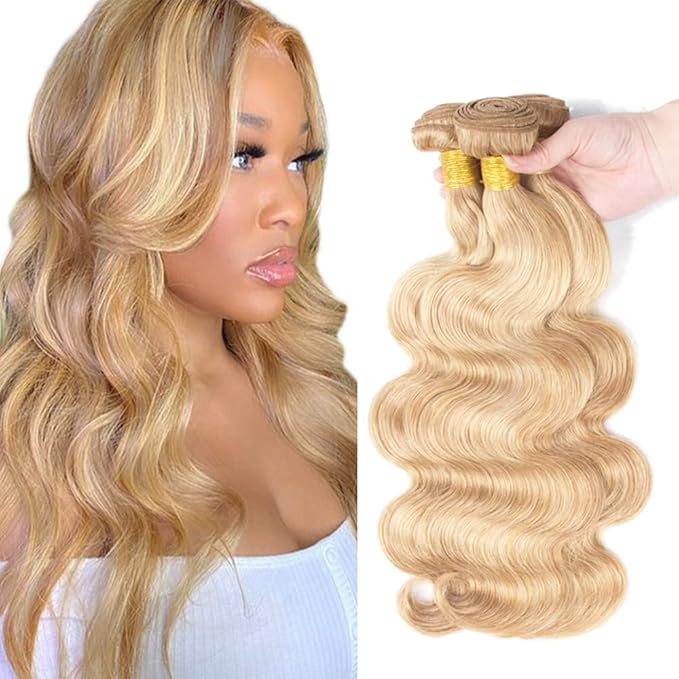 26 26 26 Inch P27/613 Body Wave Bundles Honey Blonde Human Hair Bundles 27 Body Wave Human Hair Bundles