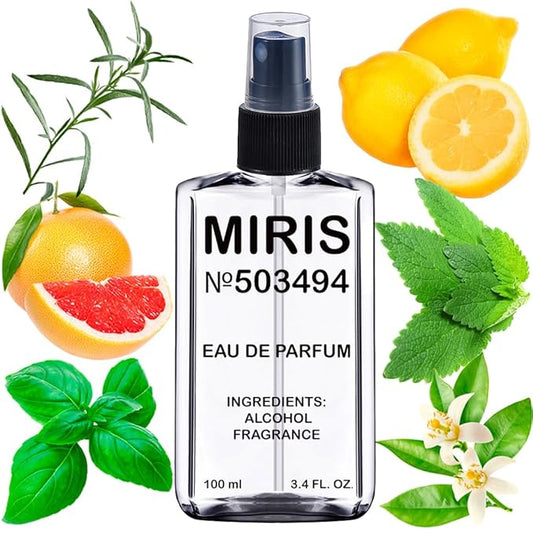 MIRIS No. 503494, Inspired by Mandarino di Amalfi, Long-Lasting Unisex Eau de Parfum for Women & Men, Spray 3.4 Fl Oz / 100 ml