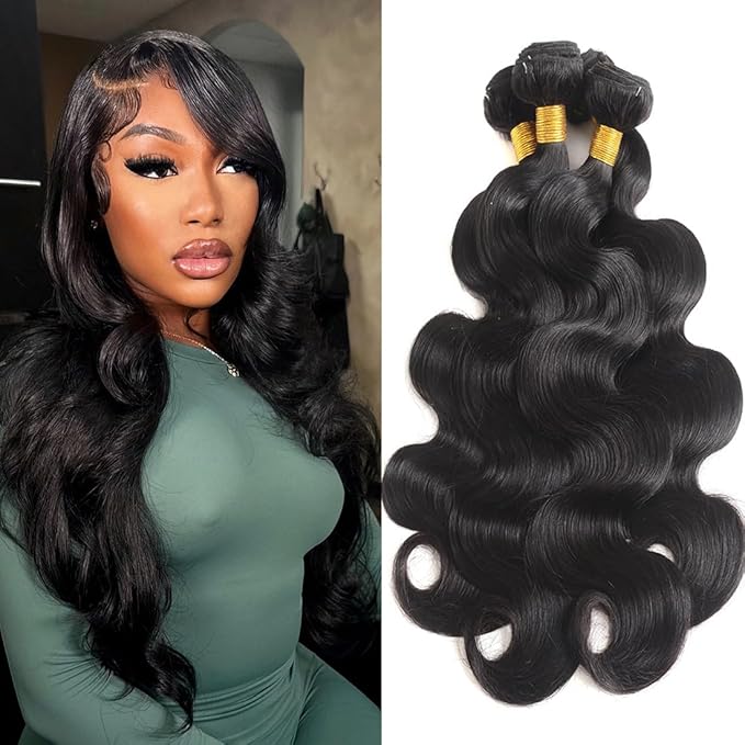 Hair Body Wave Bundles 16 18 20 22 Human Hair Body Wave Hair 4 Bundles 100% Unprocessed Brazilian Virgin Remy Hair Extensions for Black Women