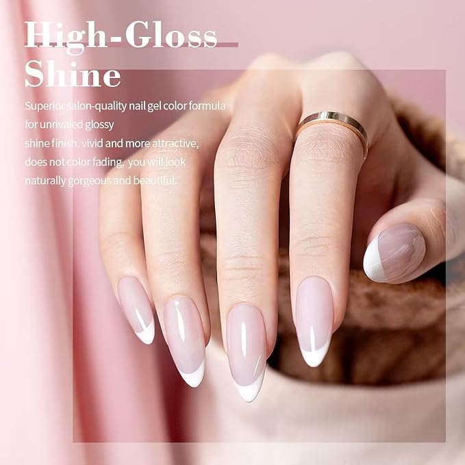 RARJSM Nude Gel Nail Polish Pale Mavue Neutral Nude Colors Skin Tone Cameo Gel Polish Single Bottle 15ml Jelly Sheer Transparent Polish Soak off UV LED Cured for Winter Home Salon DIY French Manicure