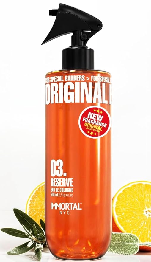 Immortal NYC Reserve 03, After Shave Spray Body/Face Men's Cologne, 17 oz - Exclusive Barbers - Softens Skin - Refreshes/disinfects and Relieves Face and Skin - Moisturizing Formula After Shaving