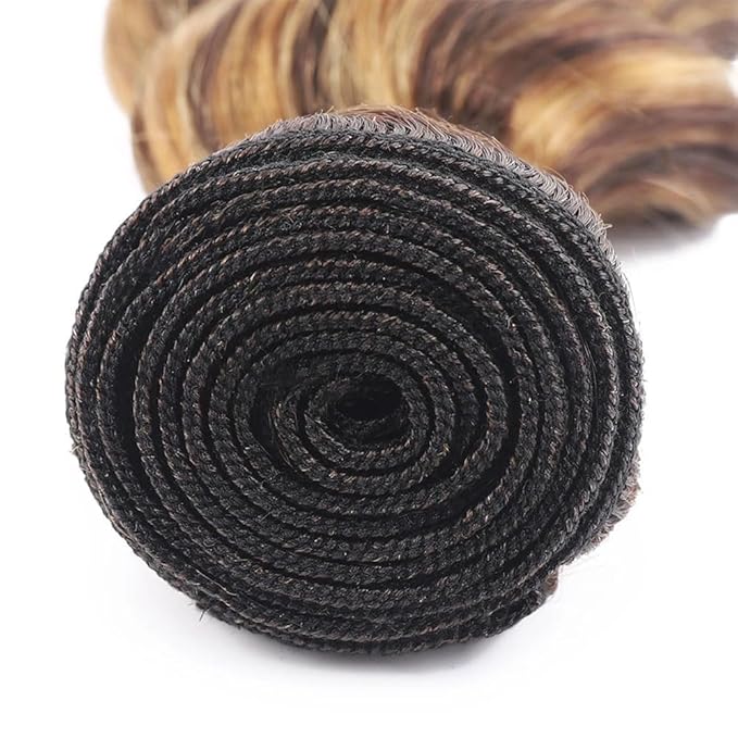 24 26 28 inch WuvuSnm P427 Human Hair Bundles Highlight Deep Wave Bundles Dark Brown Human Hair Bundle 150g