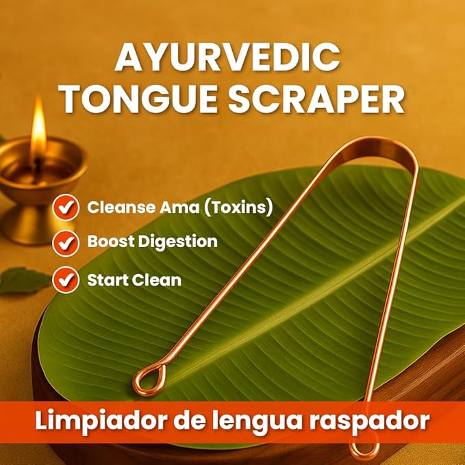 Copper Tongue Scraper – 2 Pack Pure Copper Tongue Cleaners for Adults & Kids | Ayurvedic Metal Tongue Cleaner | Includes 20g Herbal Neem Toothpaste | 30-Day Satisfaction Guarantee