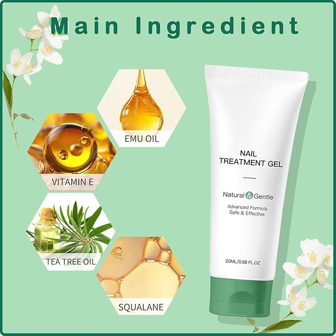 Nutraboost Nail Fungus Treatment Gel - 2 PCS Nail Growth Repair Cream for Fingernails and Toenails, Fix & Renew Damage Fungal Nail, Broken, Cracked & Discolored Nails