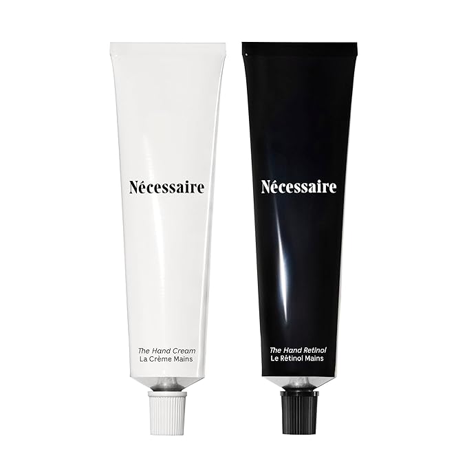 Nécessaire The Hand Duo – The Hand Cream + The Hand Retinol Treatment Holiday Gift Set for Dry Hands – Daily Moisture + Nighttime Repair with Ceramides, Peptides & Retinol – 2 x 2.5 oz