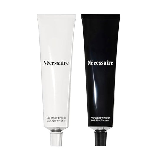 Nécessaire The Hand Duo – The Hand Cream + The Hand Retinol Treatment Holiday Gift Set for Dry Hands – Daily Moisture + Nighttime Repair with Ceramides, Peptides & Retinol – 2 x 2.5 oz