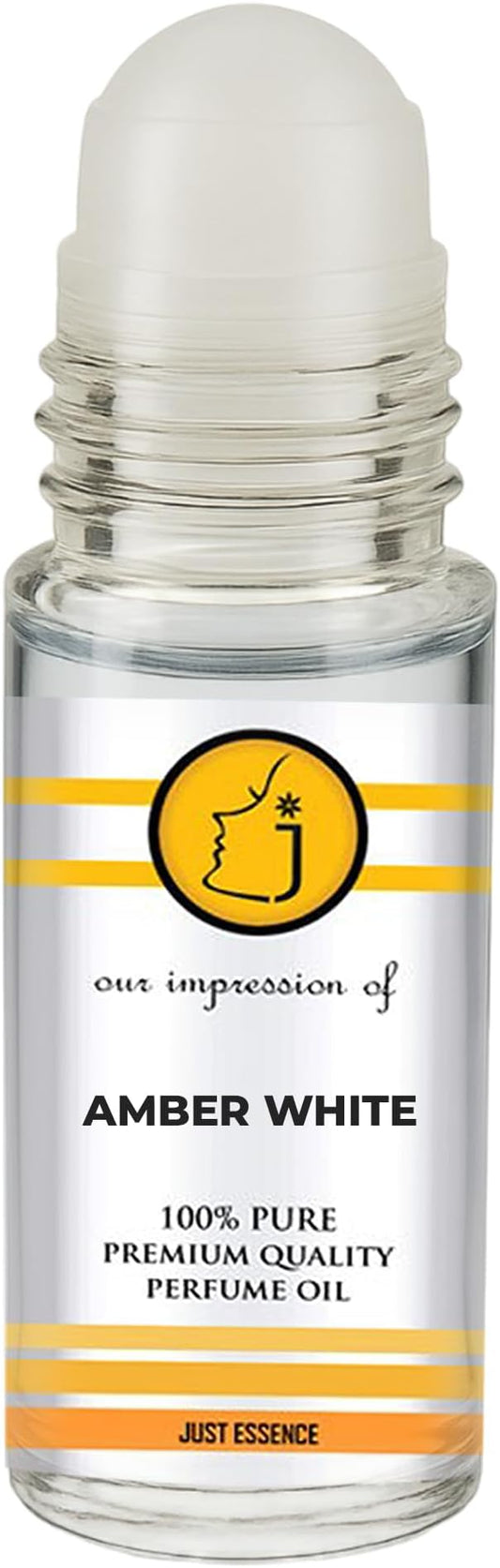Amber White Elixir Fregrance Perfume Oil from France | Roll On | Premium Quality Concentrated Fragrance | Pure Perfume & Cologne Oil for Personal Body Use | 1 Fl Oz